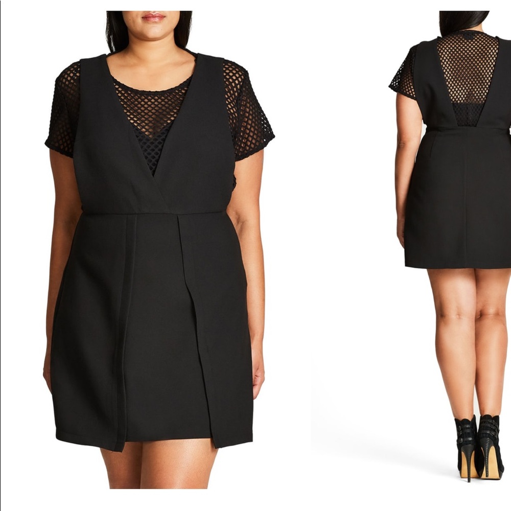 Mesh/short one piece dress